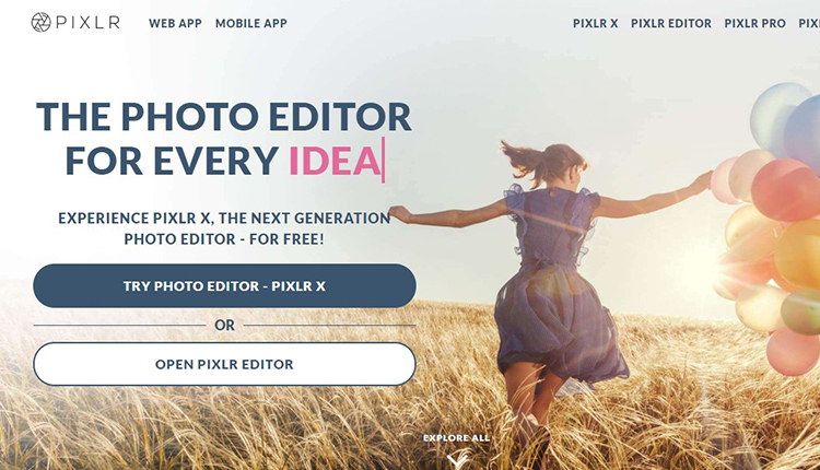 Pixlr E: A Photo Editor in the Cloud