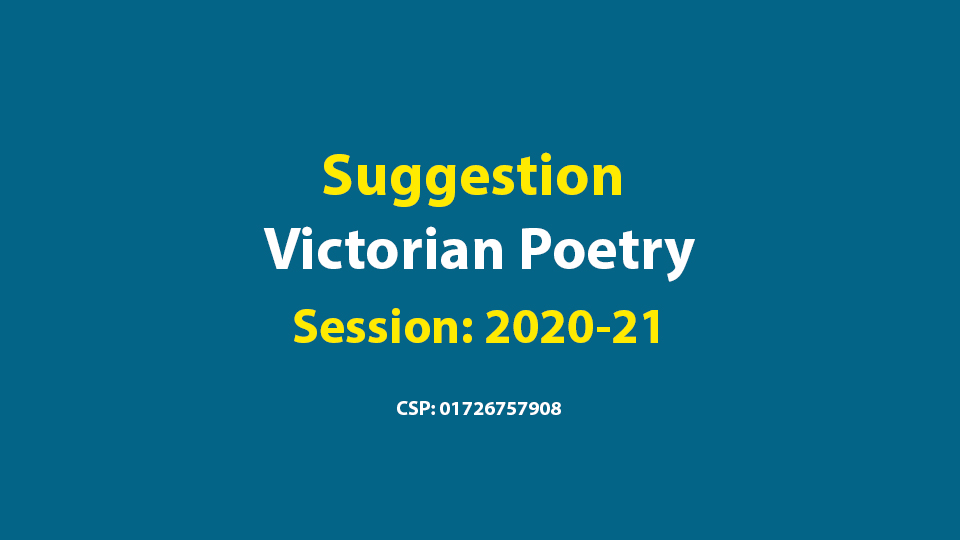 Suggestion of Victorian Poetry