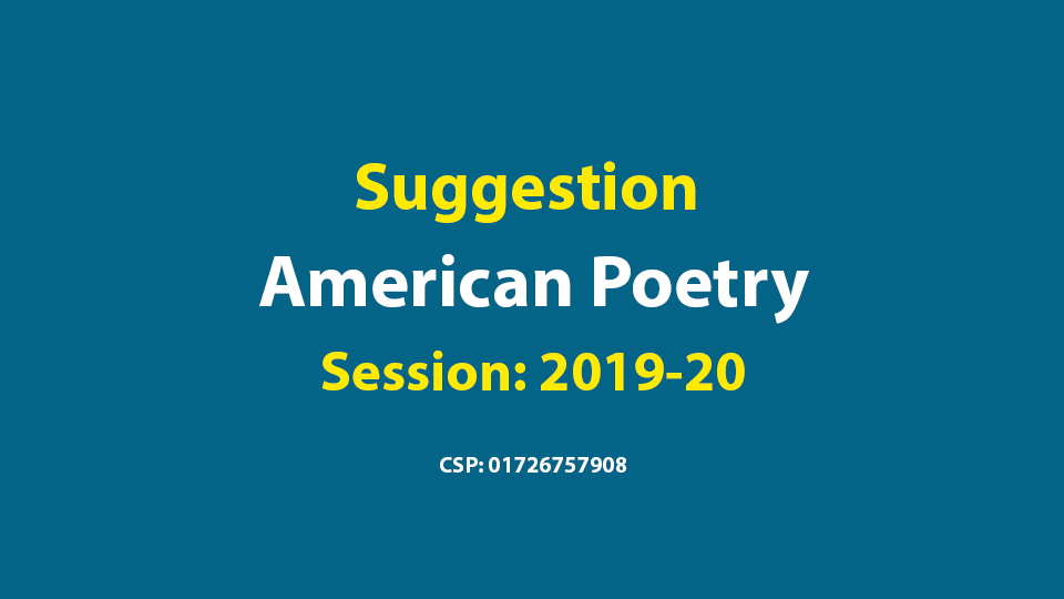 Suggestion of American Poetry